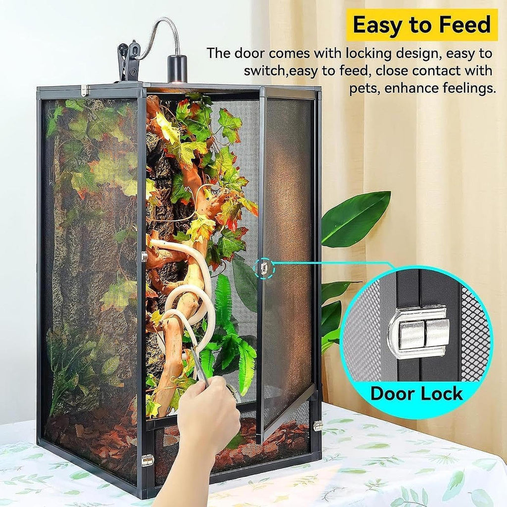 Aluminum Reptile Terrarium with Screen 45x45x80cm S269