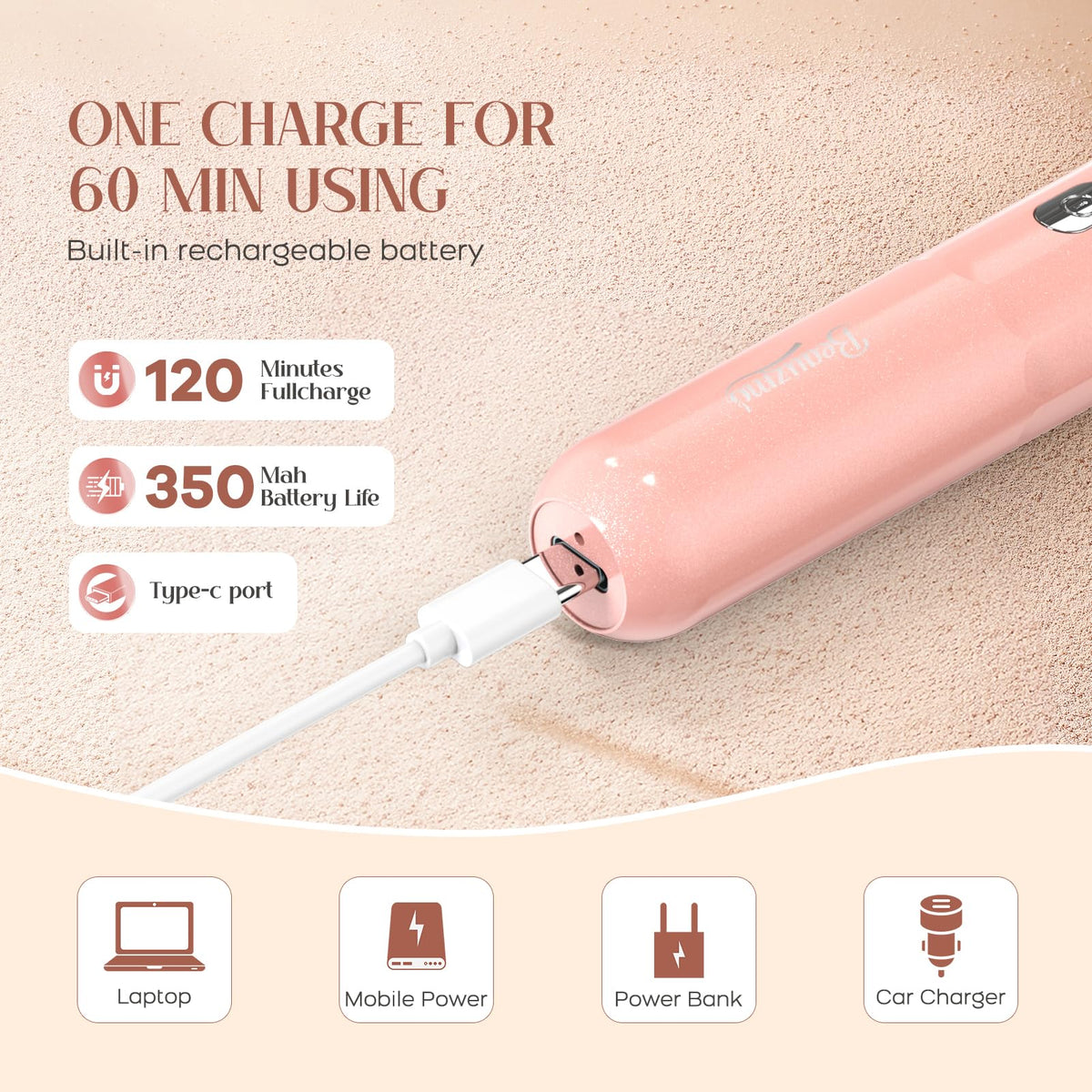 2-in-1 USB Rechargeable Electric Facial Hair Remover with LED Light V4577