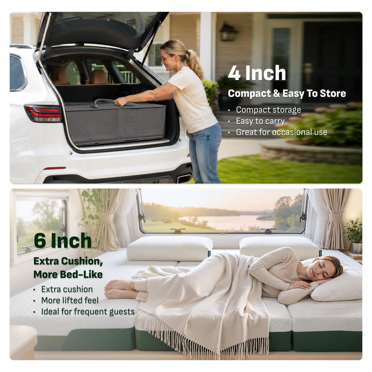 Tri-Fold Mattress Full 6 Inch Memory Foam V286474