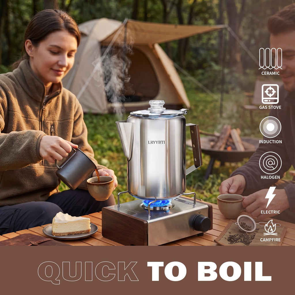 Stainless Steel 9 Cup Coffee Percolator U826607