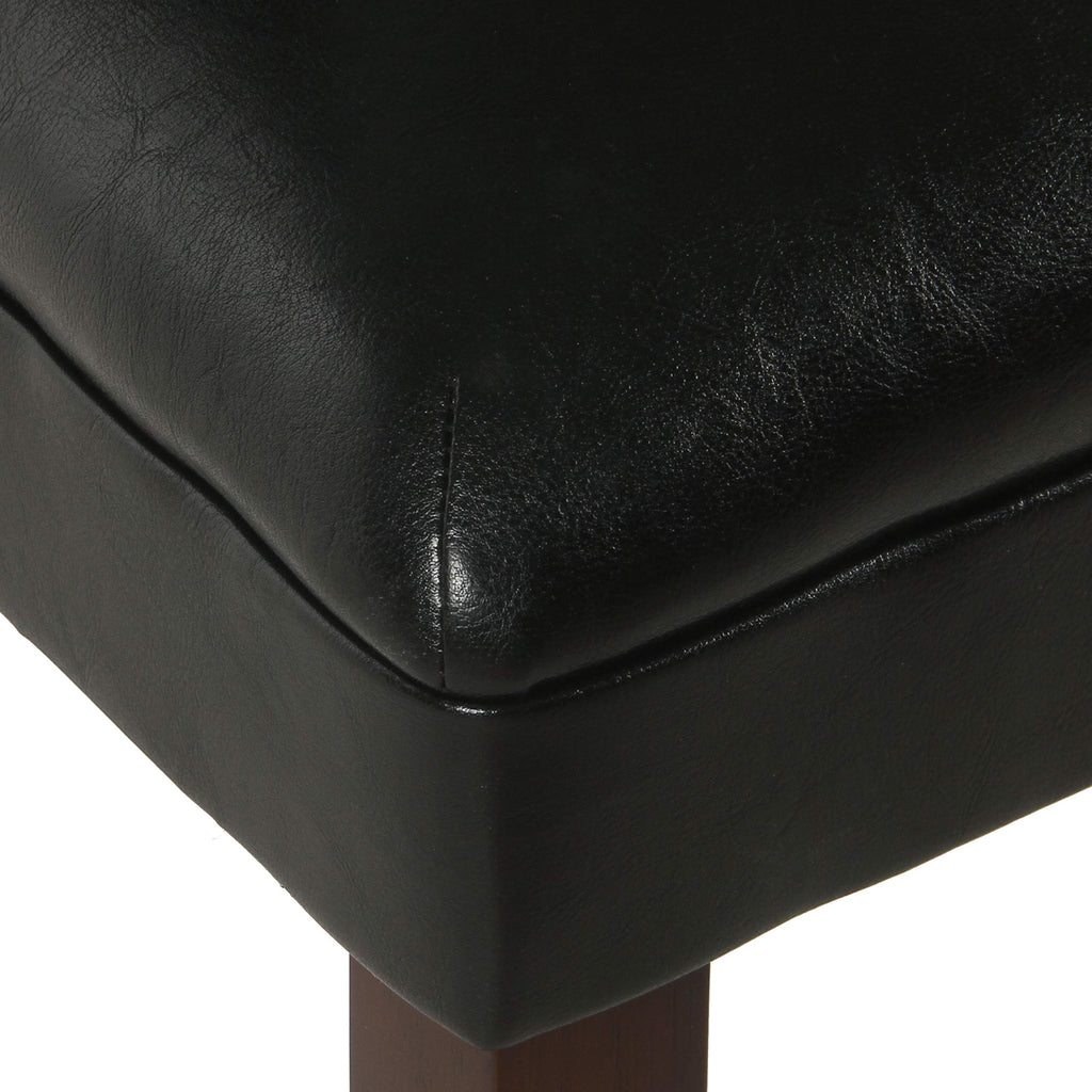 Black Faux Leather Dining Chair Set of 2 P2663