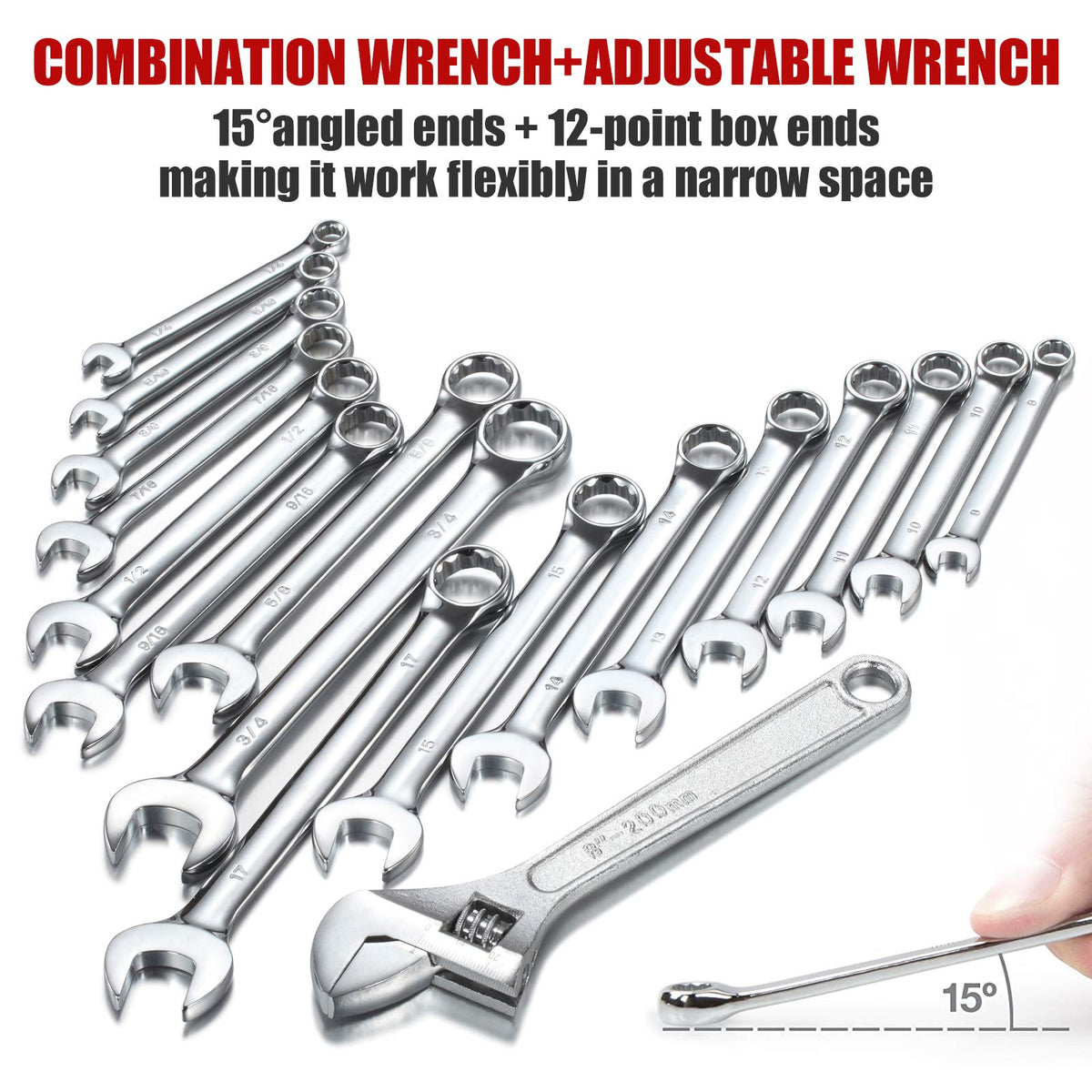 438-Piece Mechanics Tool Set with 3-Drawer Metal Box J597