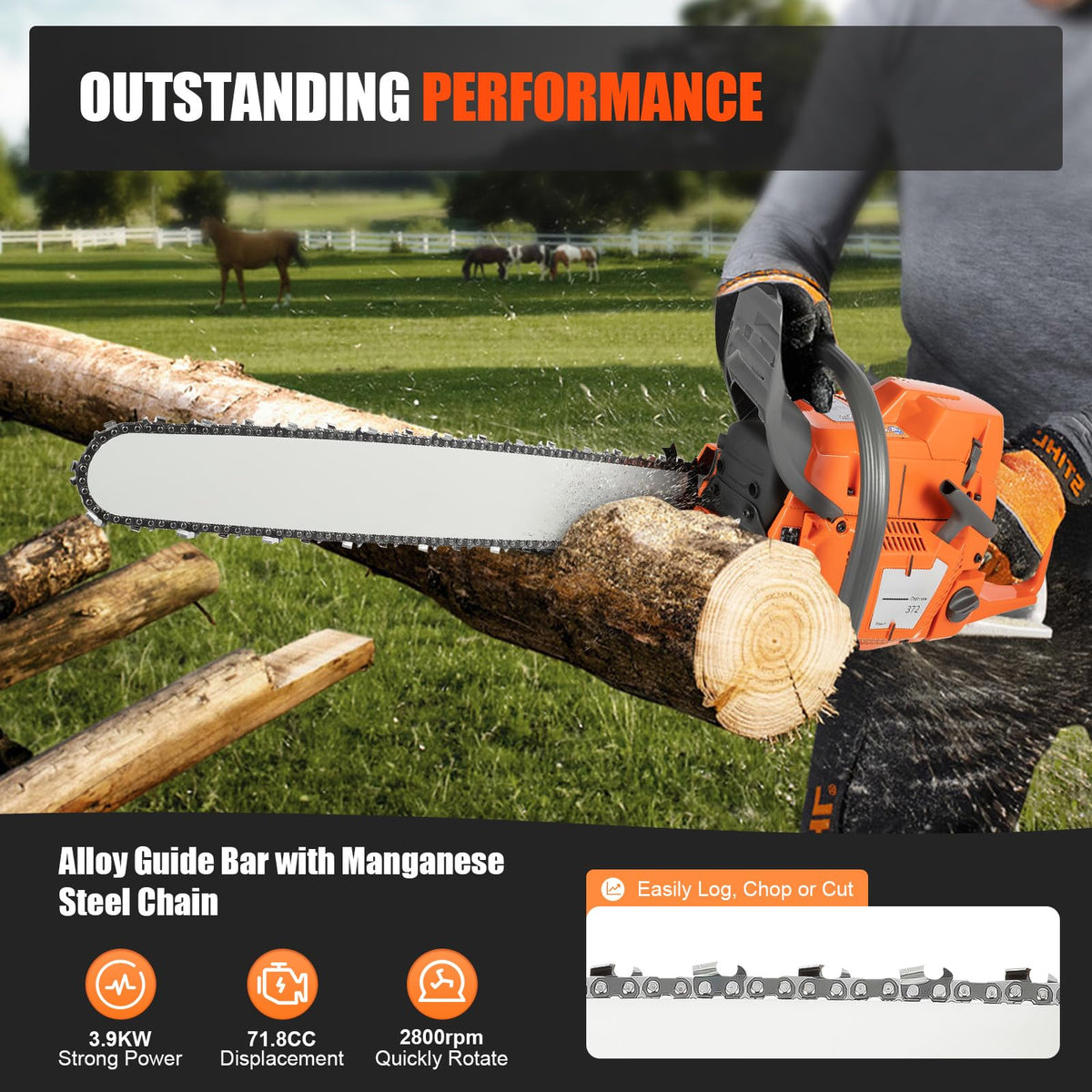 24 Inch 2-Stroke Gas Chainsaw H4664