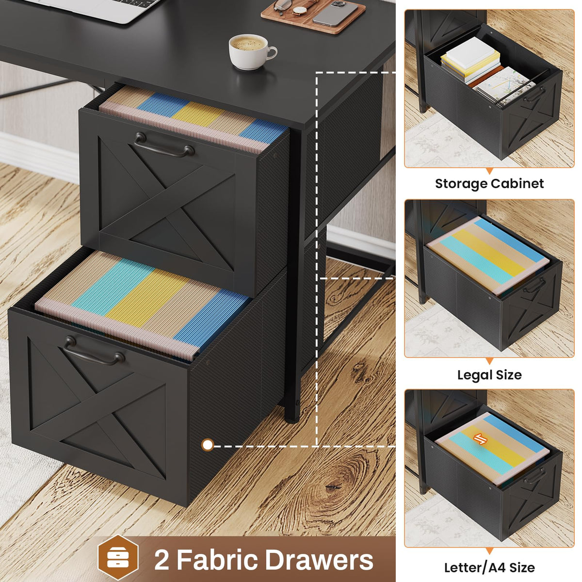 L Shaped Corner Gaming Desk with Drawers G600
