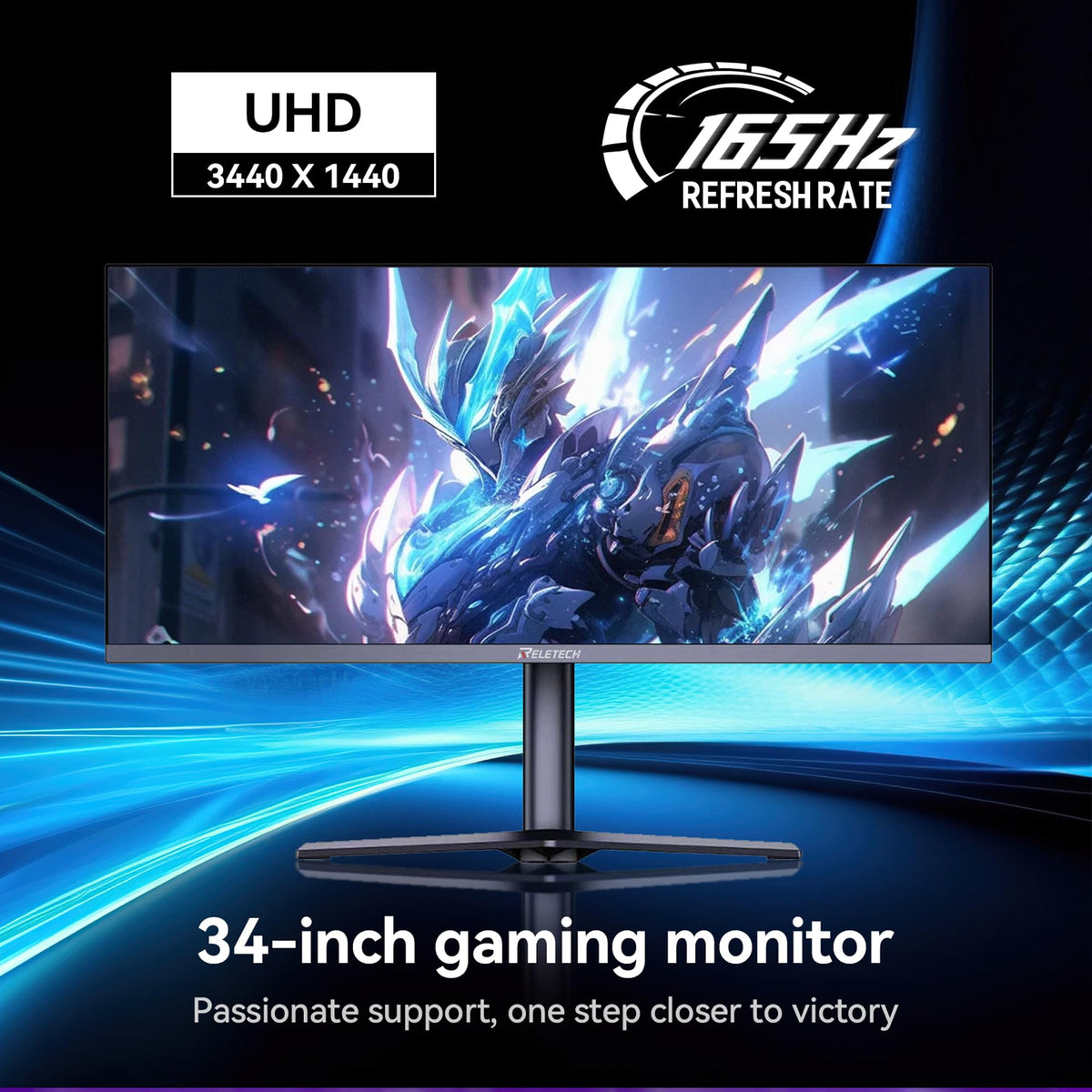 34 Inch Curved Ultrawide Gaming Monitor 21:9 WQHD 165Hz B624
