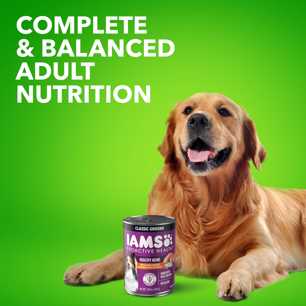 Senior Ground Wet Dog Food, Chicken, 13 oz, 12 Pack C570