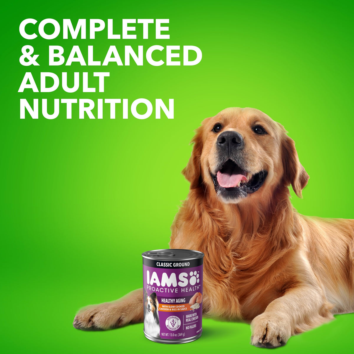 Senior Ground Wet Dog Food, Chicken, 13 oz, 12 Pack C570