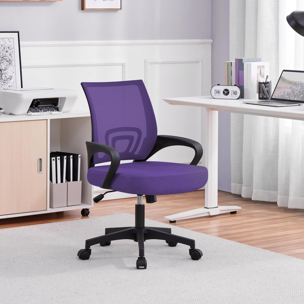 Purple Adjustable Swivel Mesh Office Chair B54582