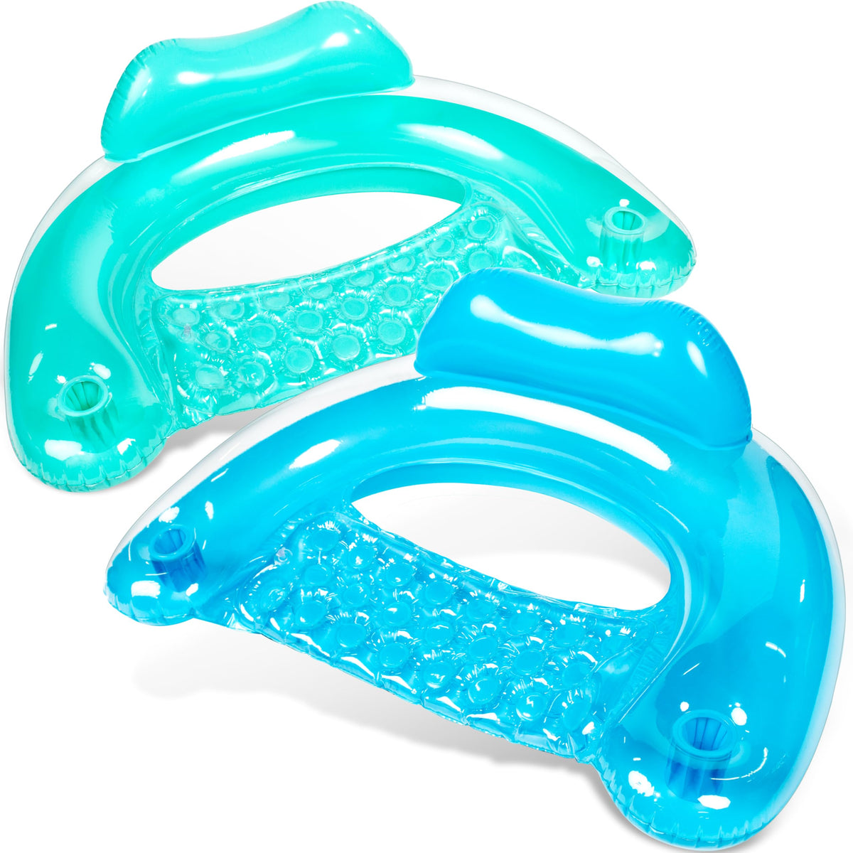 2 Pack Inflatable Pool Chairs with Cup Holders L467