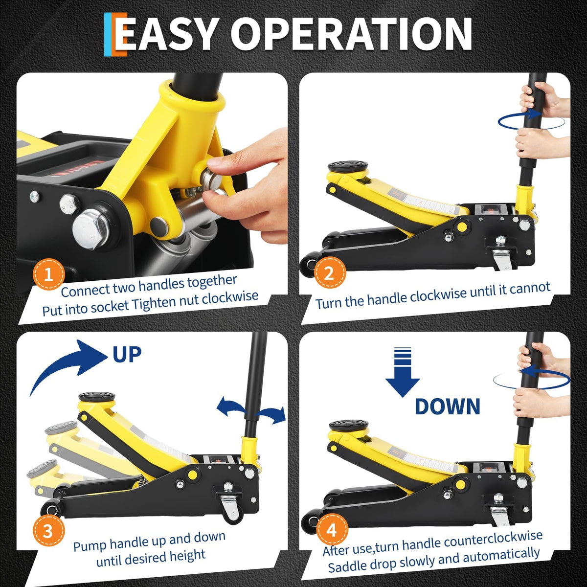3 Ton Low Profile Hydraulic Floor Jack G437