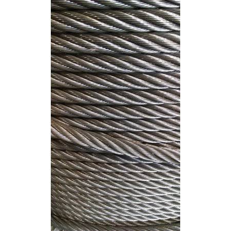 1/2 inch Bright Wire Rope Steel Cable 150 Feet E5365
