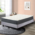 10-Inch Memory Foam Hybrid Mattress and 13 Wood Platform Bed Queen P3249