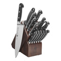 16 Pc Knife Set in Walnut Block F85403
