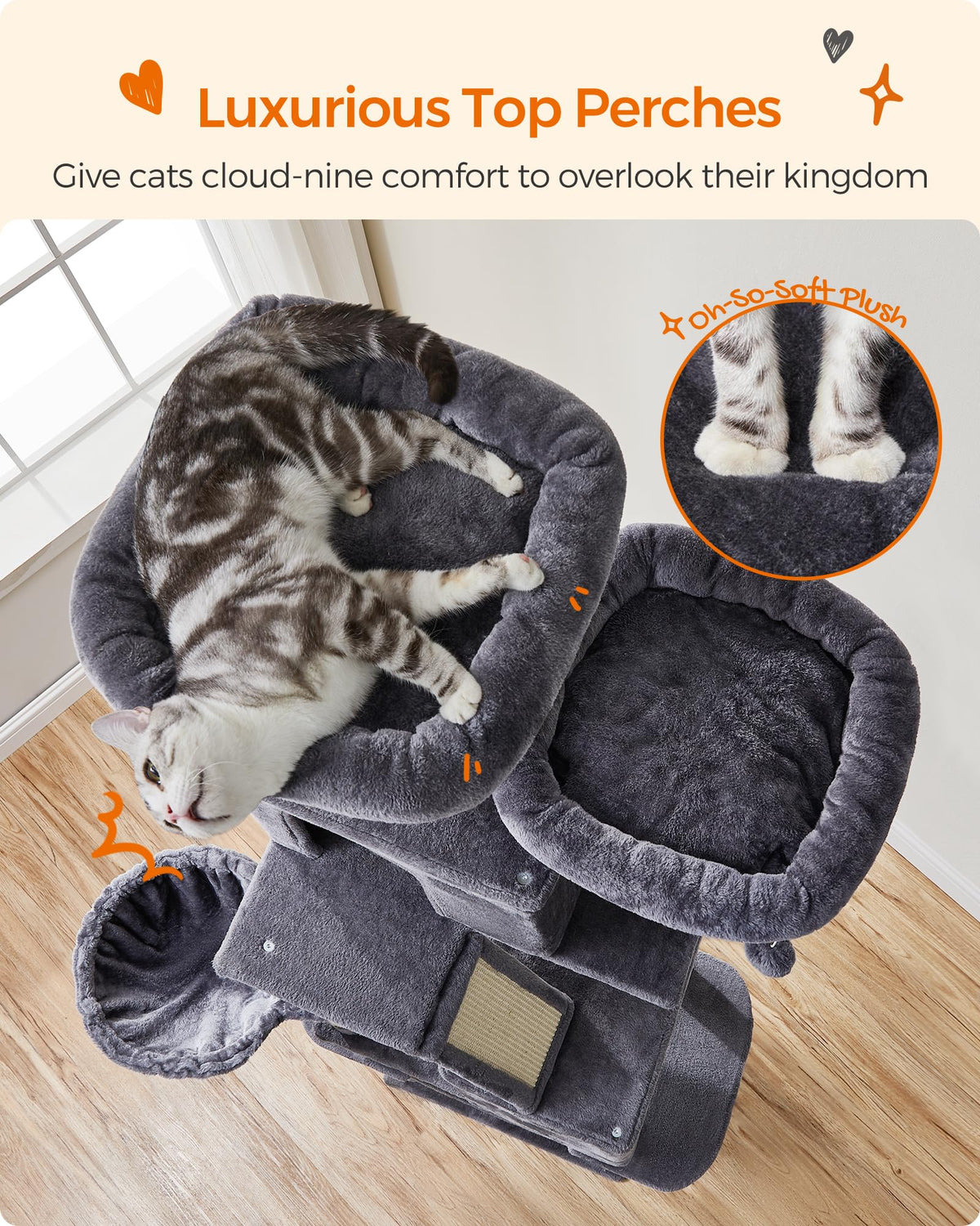 81.1-Inch Multi-Level Cat Tree Z24186