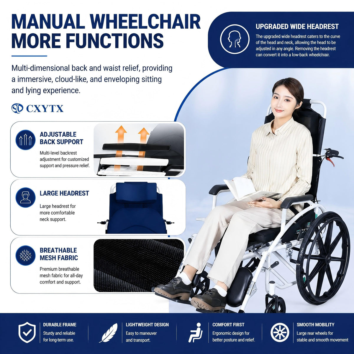Folding Compact Wheelchair A4512