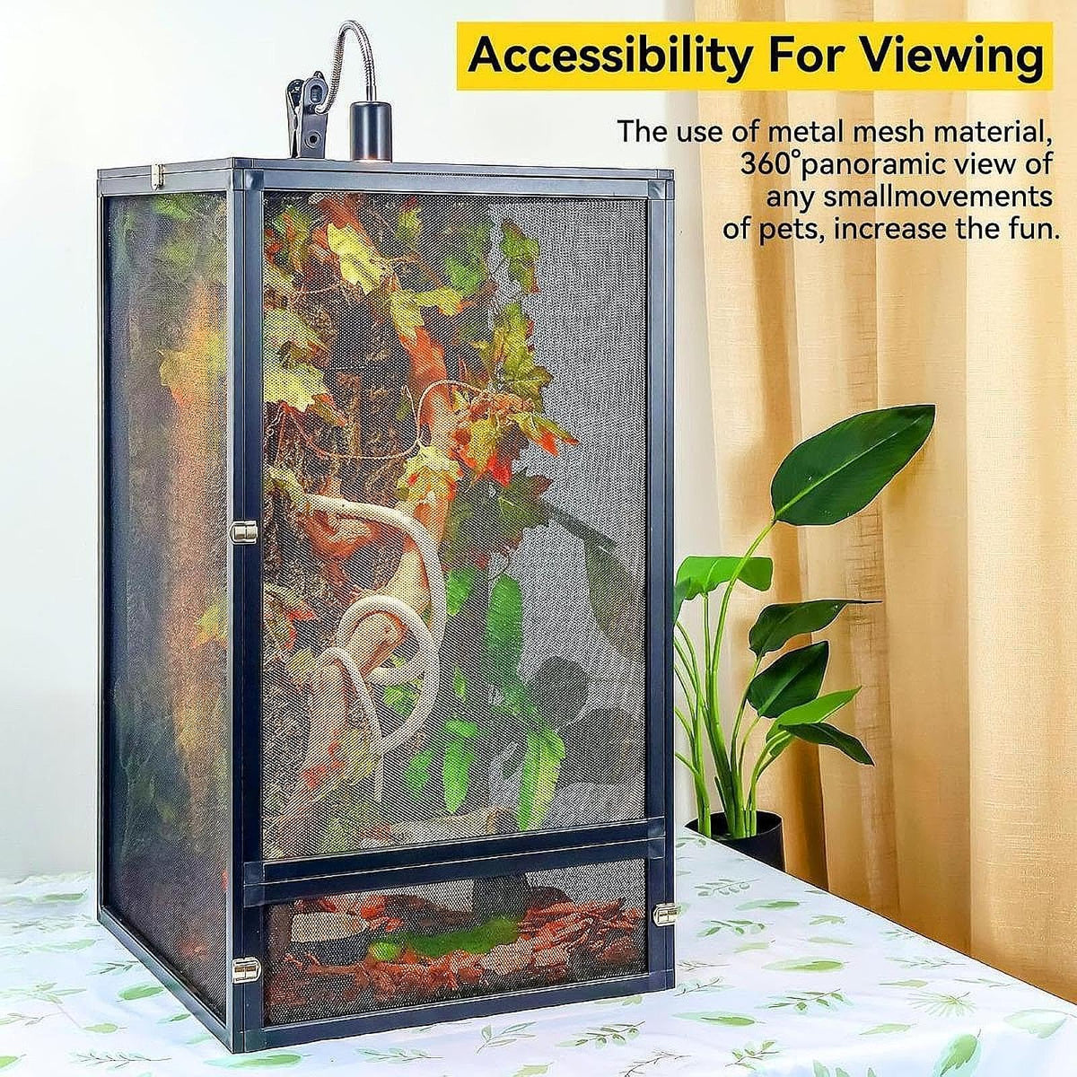 Aluminum Reptile Terrarium with Screen 45x45x80cm S269
