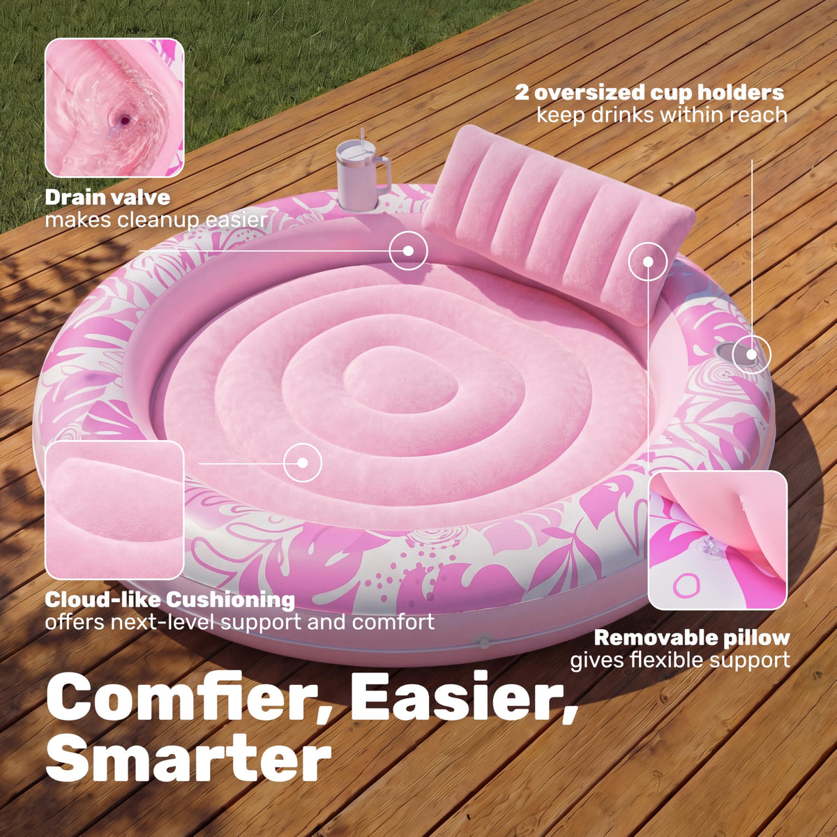 Inflatable Tanning Pool Lounger Float A27773