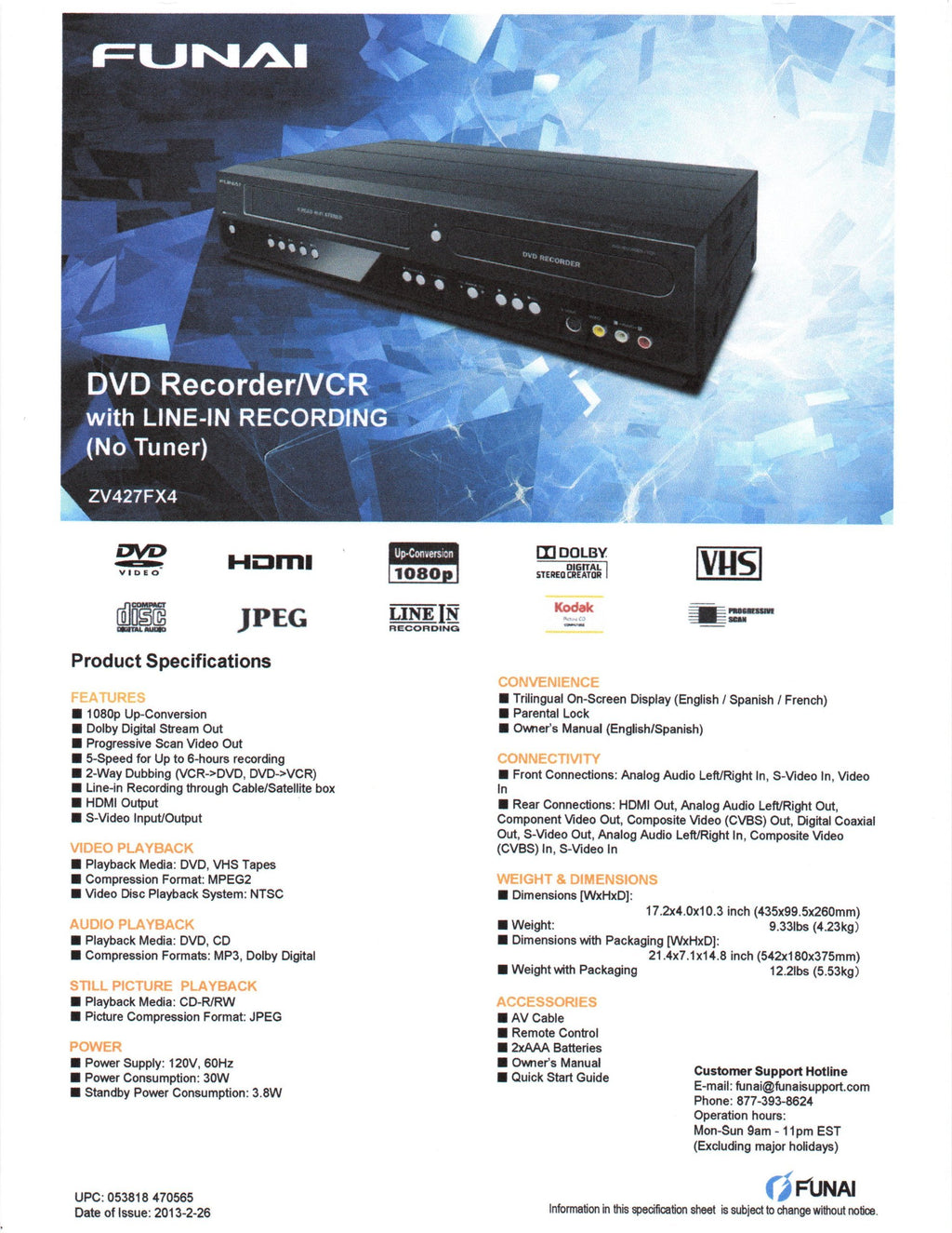 Combination VCR and DVD Recorder D939