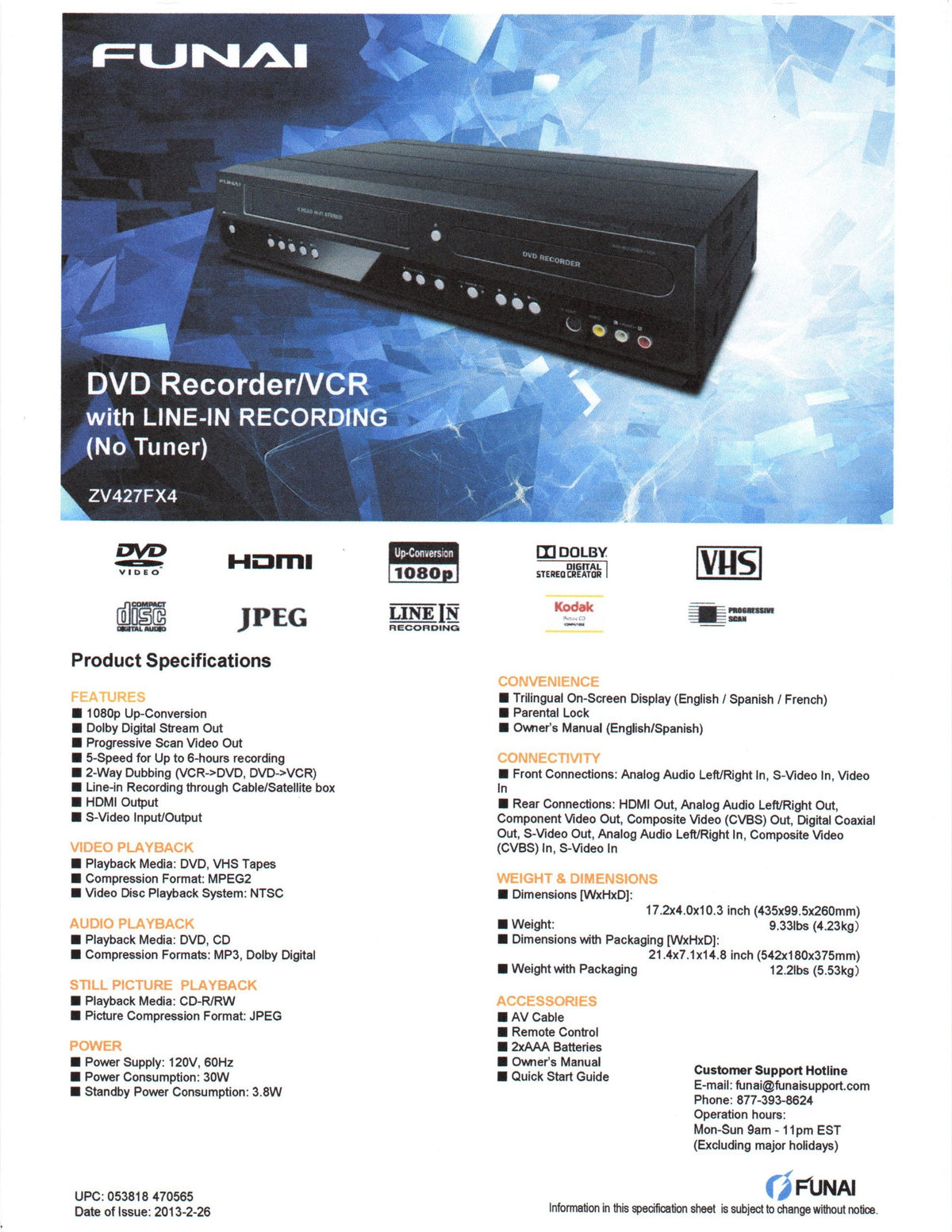 Combination VCR and DVD Recorder D939