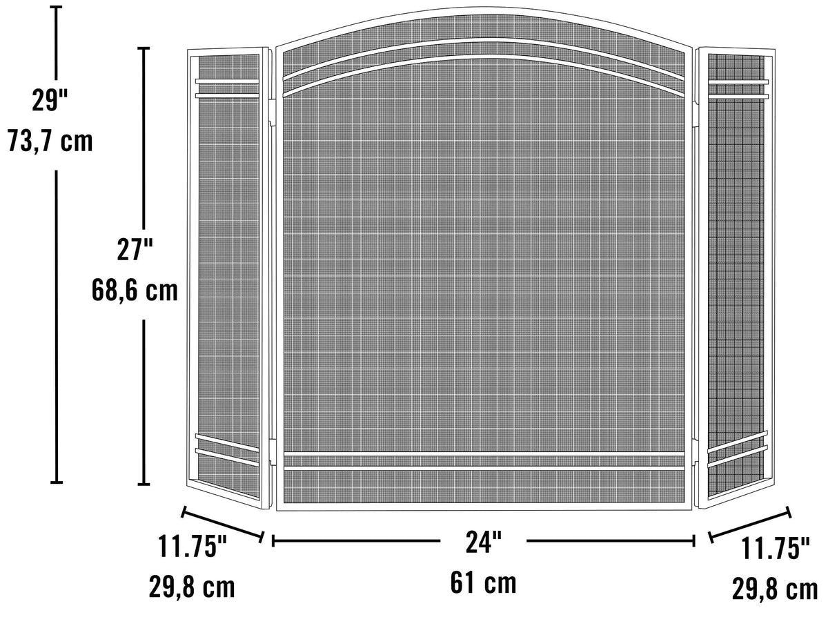 Black Fireplace Screen W897920