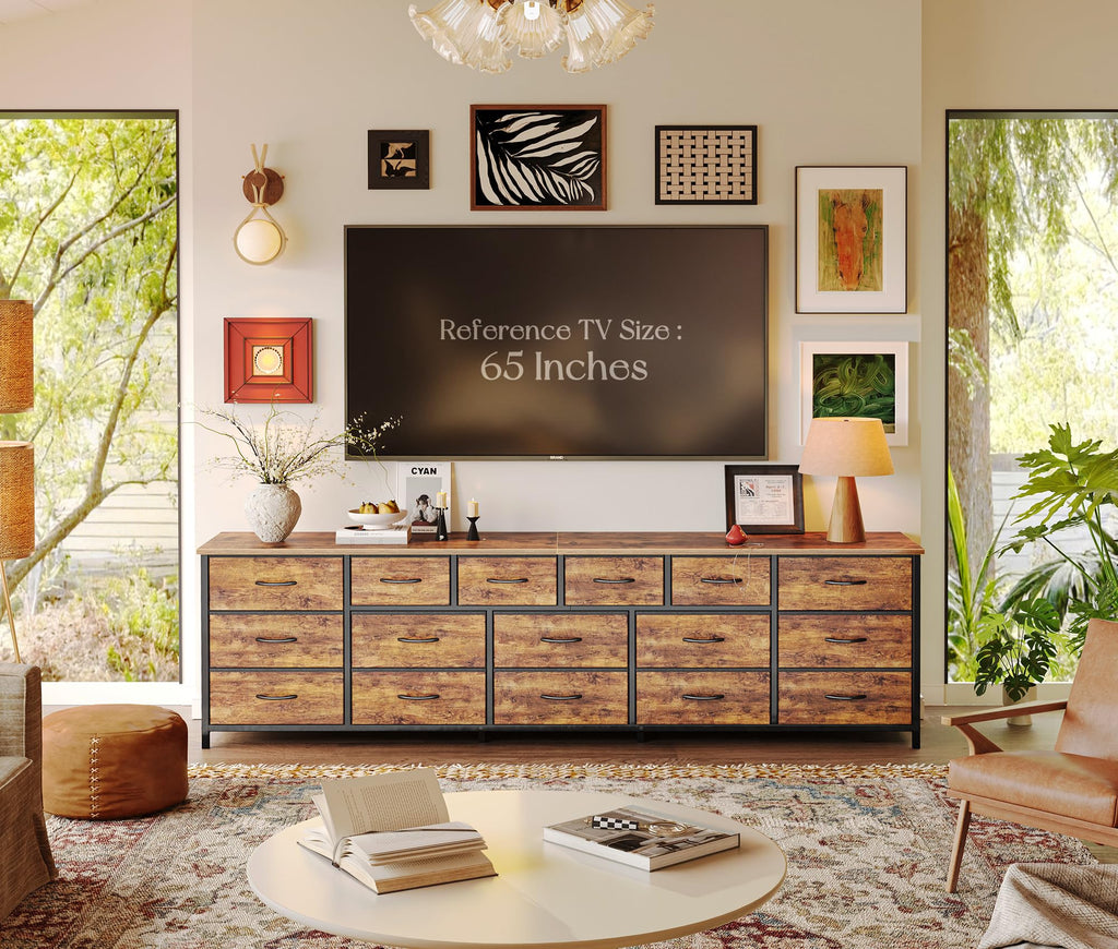 77.6" 16 Drawer Fabric Dresser K278110