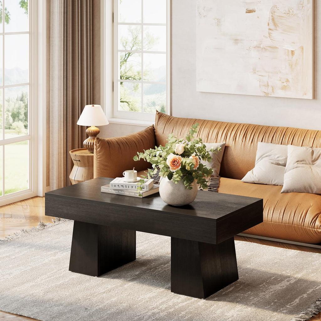 Black 47 Inches Wooden Coffee Table F746