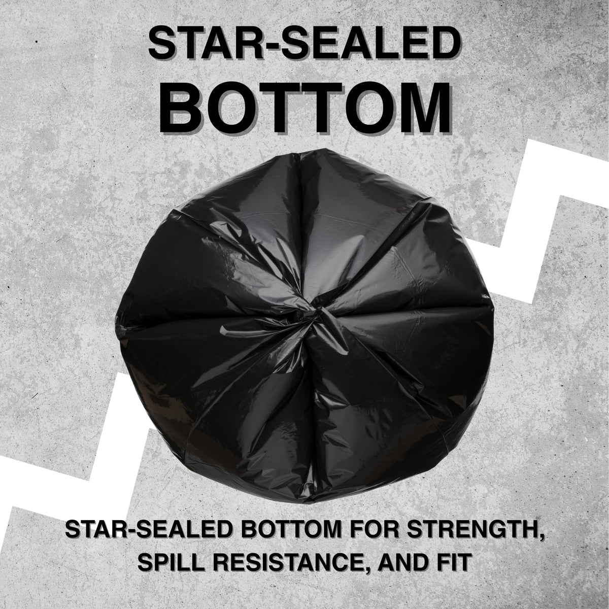 45 Gallon Black 1.5 Mil Trash Bags 100 Count F48345