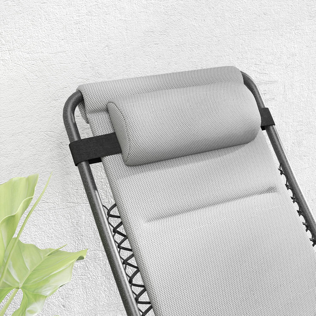 Zero Gravity Chairs Set of 2 Light Gray G652103