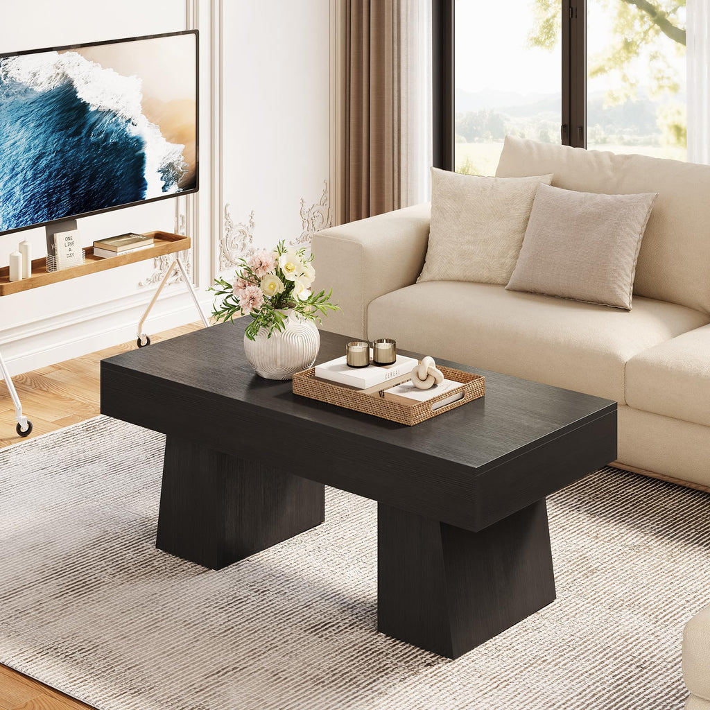 Black 47 Inches Wooden Coffee Table F746
