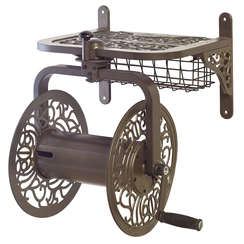Bronze Cast Aluminum Garden Hose Reel D4977