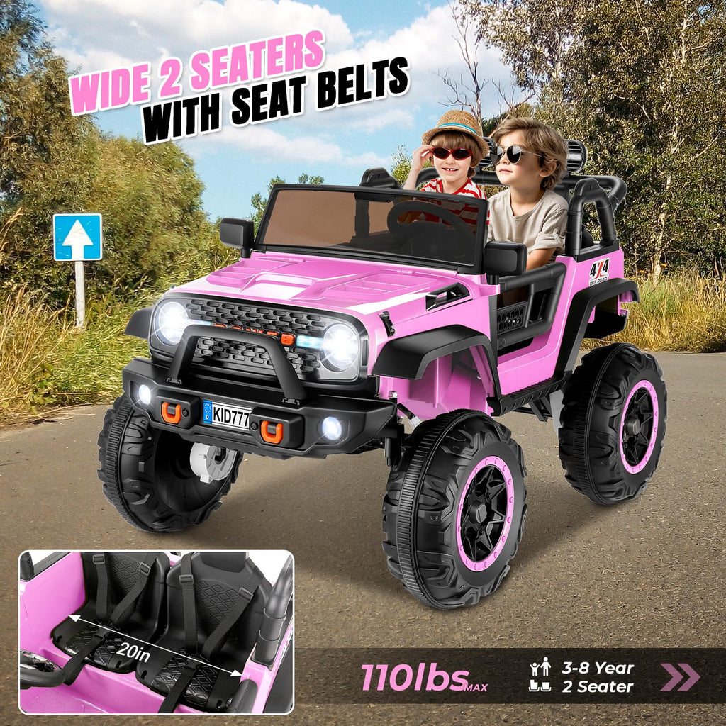24V 2 Seater Pink Ride On Car X114239