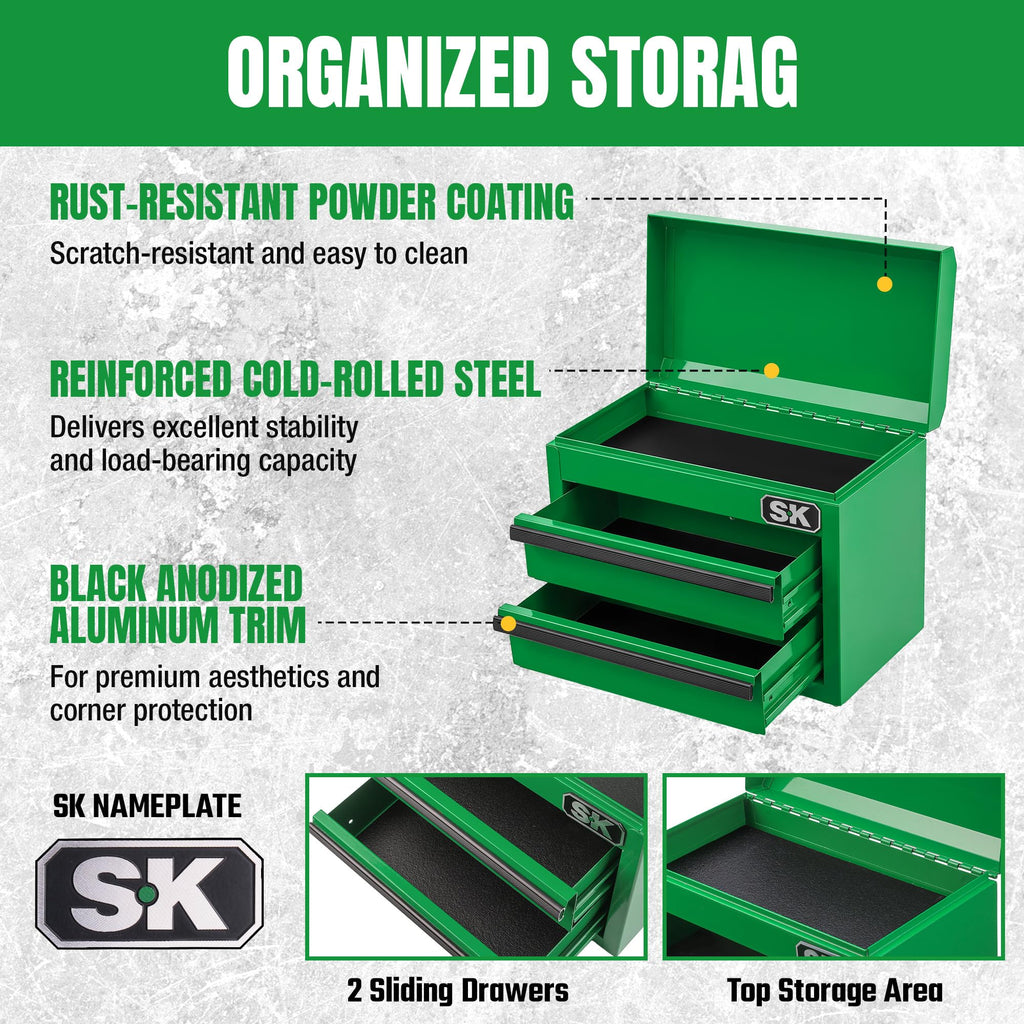 Mini Metal Tool Box with 2 Drawers B8265