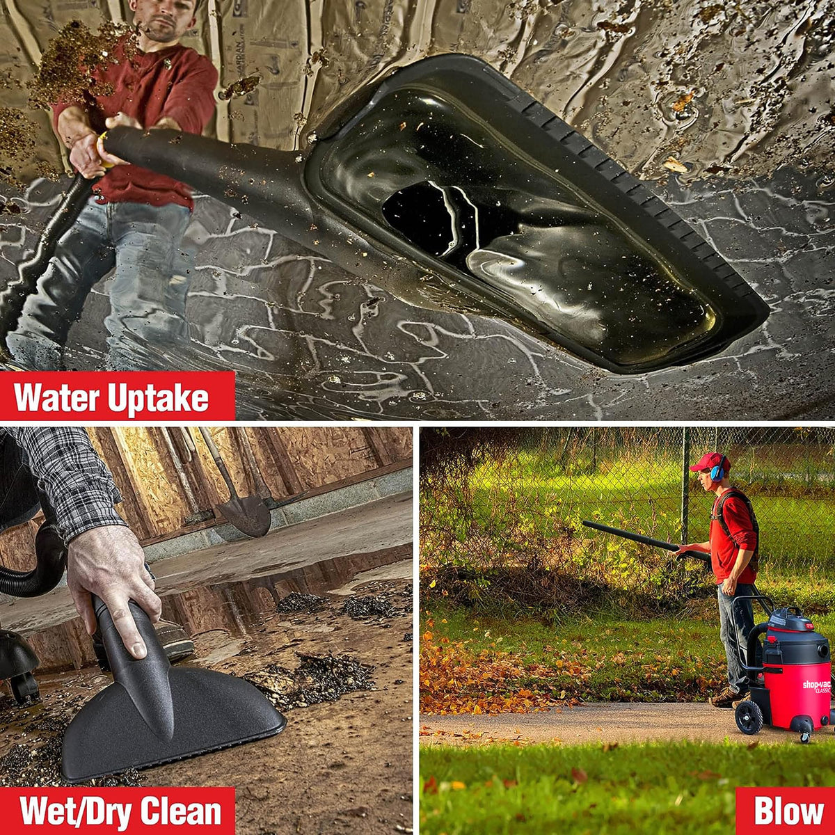 14 Gallon 6.5-Peak HP Wet/Dry Vacuum with Filter and Dust Collector A12035