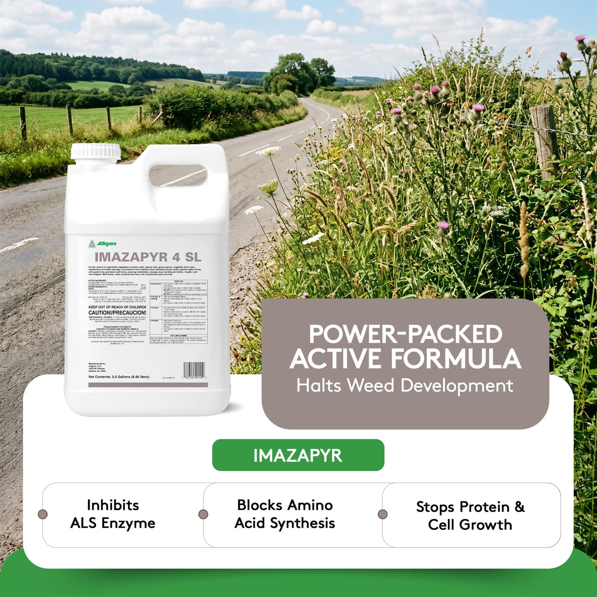 Imazapyr 4 SL Herbicide 2.5 Gallon Liquid Weed Killer T469
