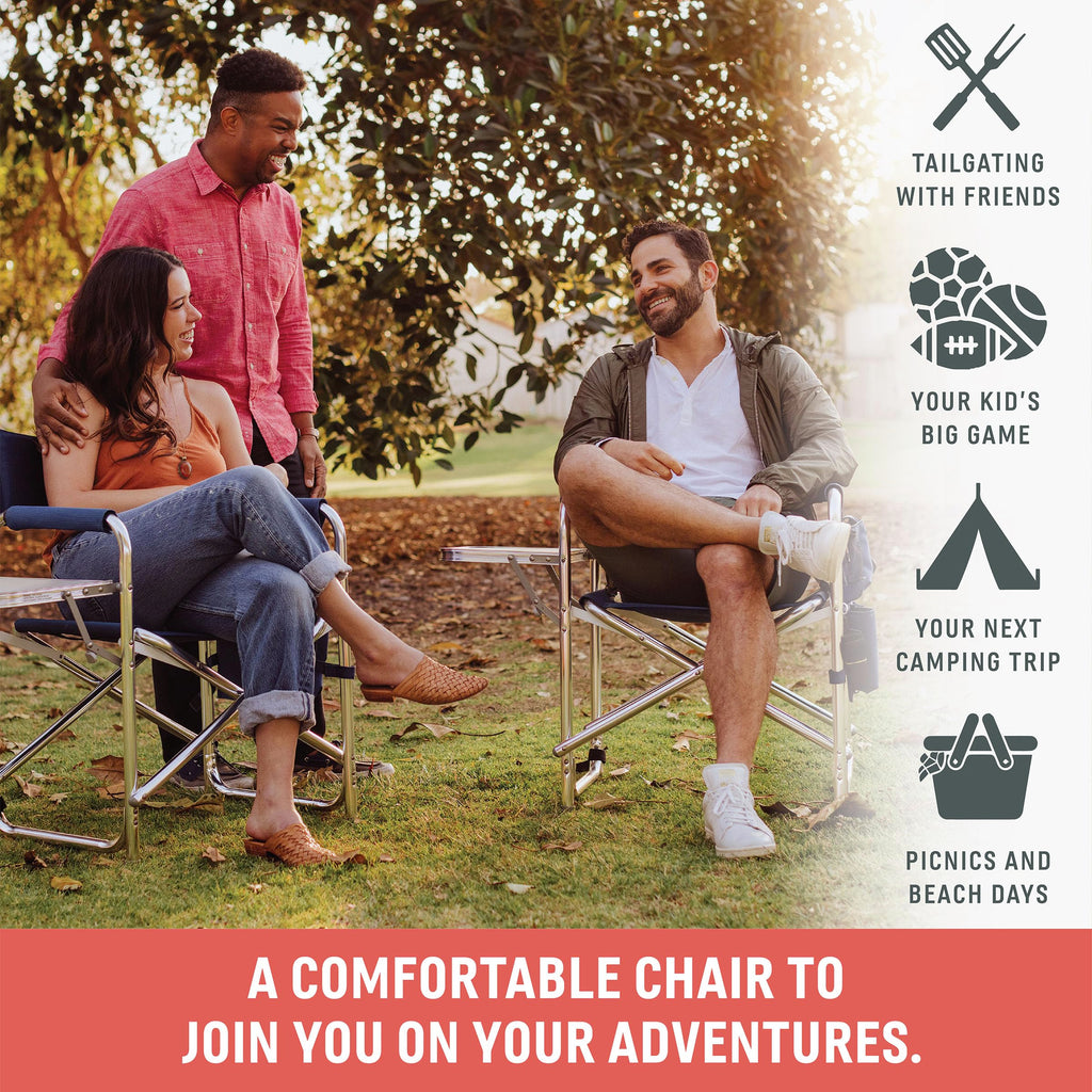 Lightweight Aluminum Folding Outdoor Camping Chair with Side Table A94266