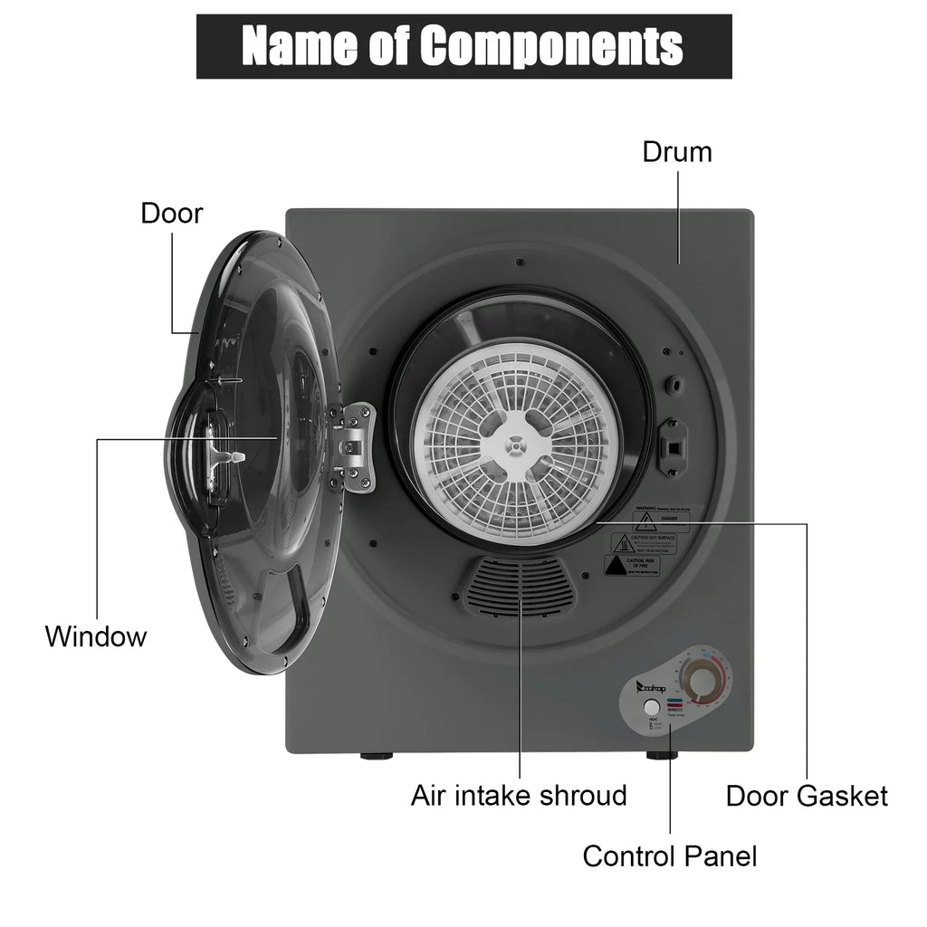 1.6 cu. ft. Compact Electric Dryer F404106