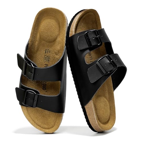 Genuine Leather Mens Sandals with Memory Foam Cork Footbed R109