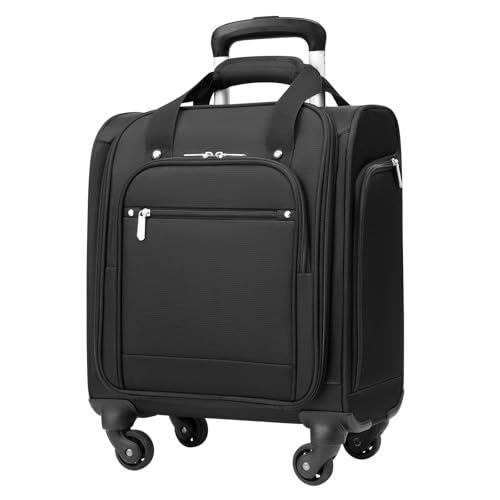 Underseat Carry On Luggage Softside Lightweight Spinner Suitcase S24633