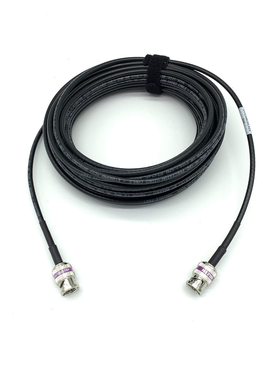 12G 4K HD SDI BNC - BNC Cable Mini RG59 50ft Black I8498