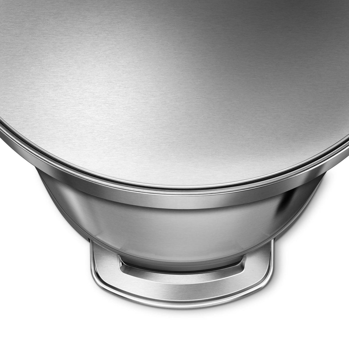 45L Semi-Round Step Trash Can Silver R723