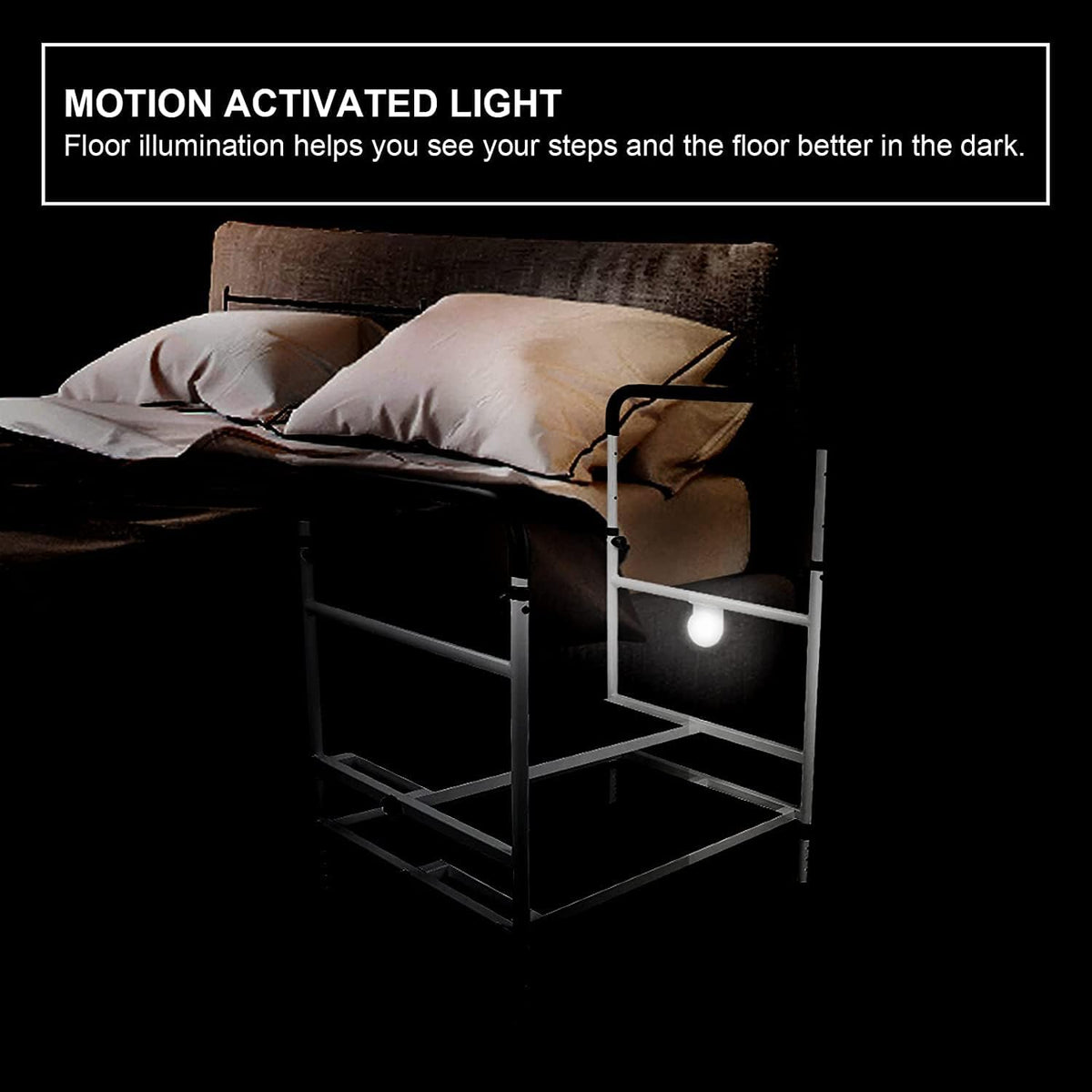 Heavy Duty Bed Rails with Adjustable Height and LED Light Z82879