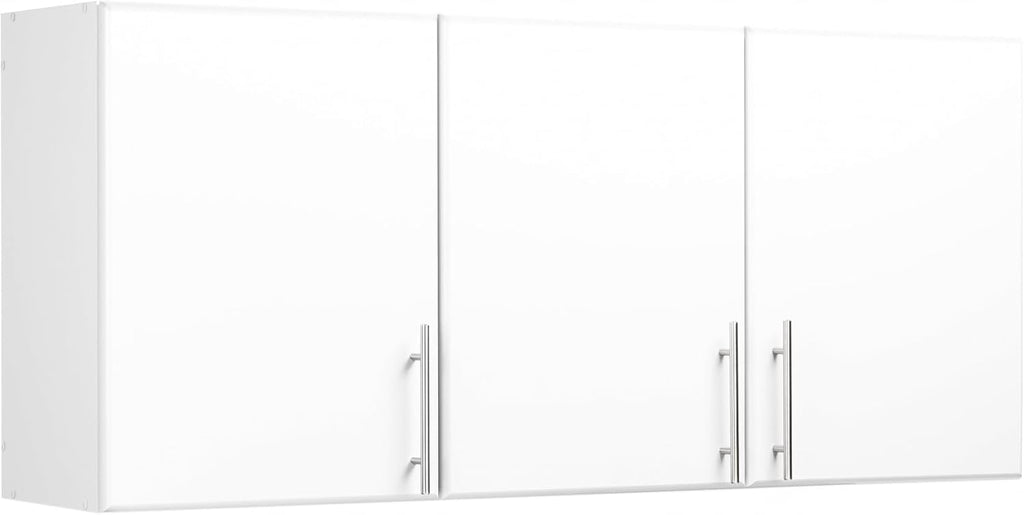 White Storage Cabinet and Wall Mounted Cabinet Bundle Y8641