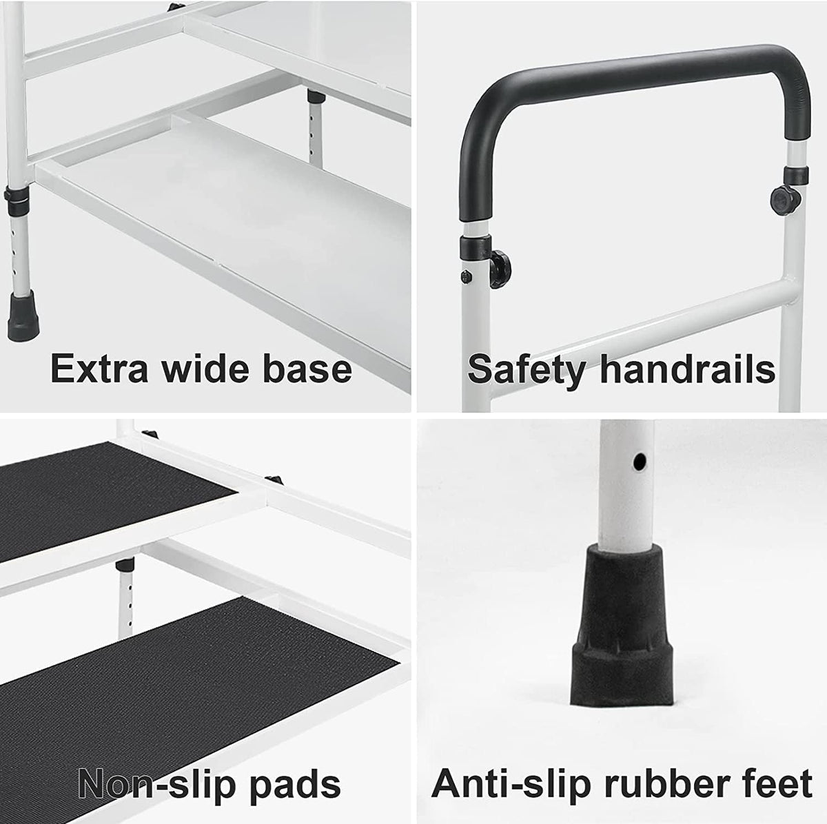 Heavy Duty Bed Rails with Adjustable Height and LED Light Z82879