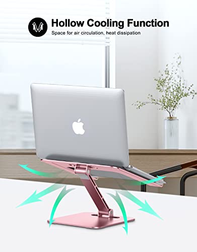 Pink Height Adjustable Aluminum Laptop Stand Z9129