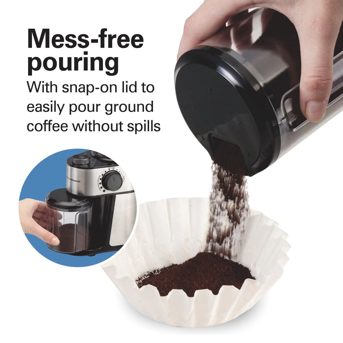 18 Grind Settings Stainless Steel Coffee Grinder I62913
