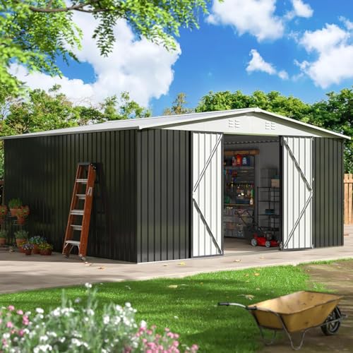 White Metal Outdoor Storage Shed B6249