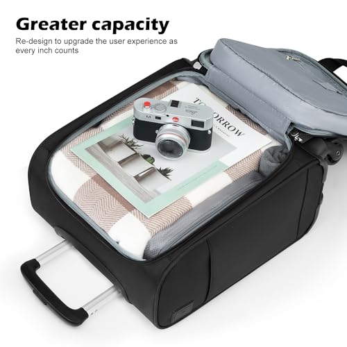 Underseat Carry On Luggage Softside Lightweight Spinner Suitcase S24633