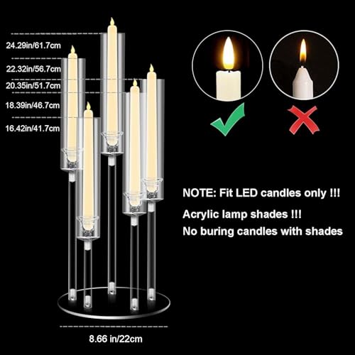 10pcs Black 5 Arms Candelabra Centerpieces J444726