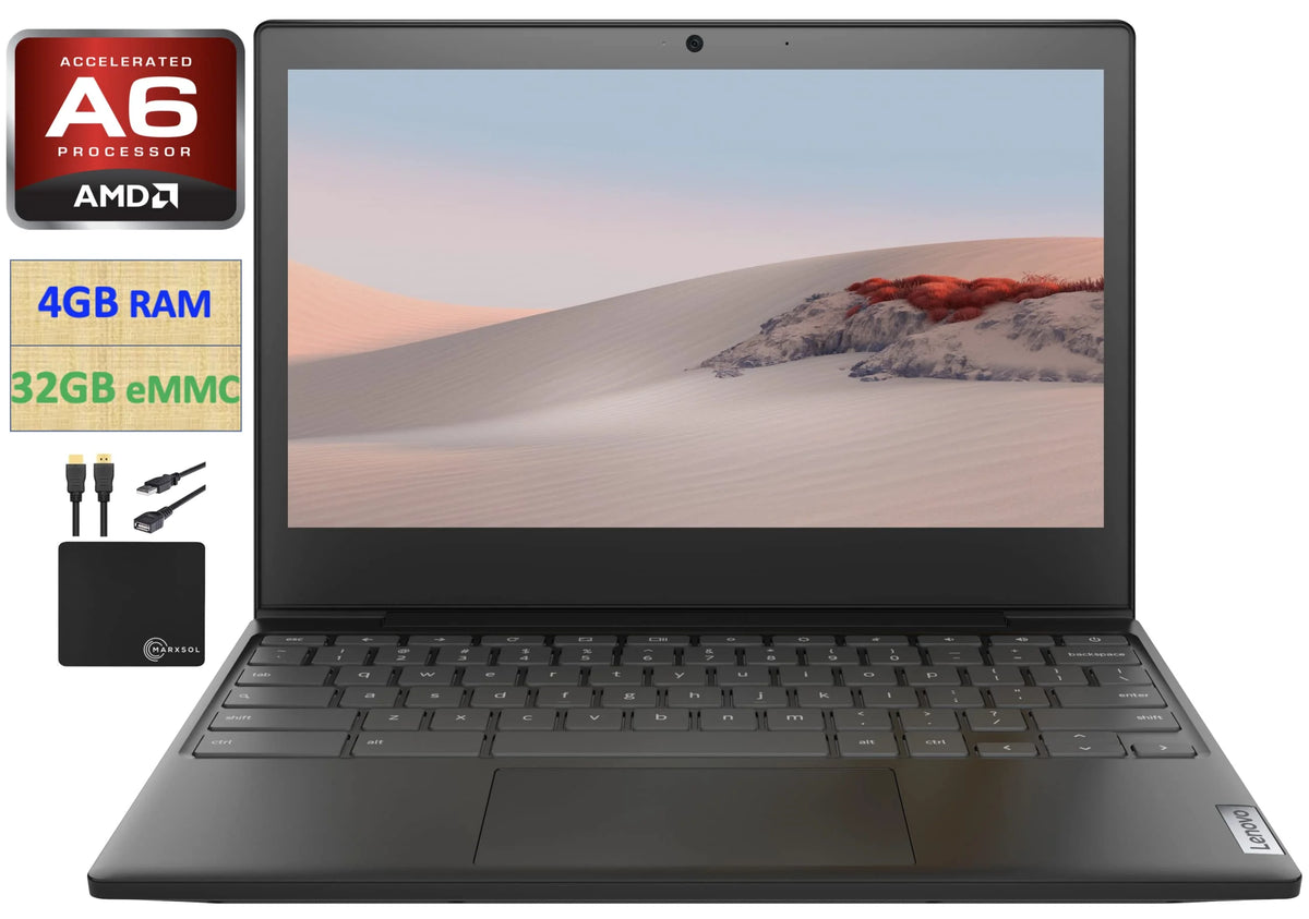 11.6" HD Screen Chromebook Laptop, AMD Dual-Core A6-9220C, 4GB RAM, 32GB eMMC Storage K4778