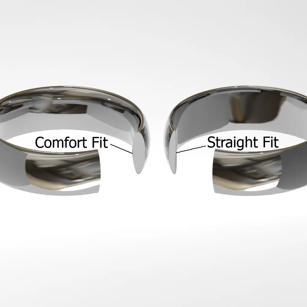 Black Tungsten Carbide Comfort Fit Mens Wedding Band Ring K39964